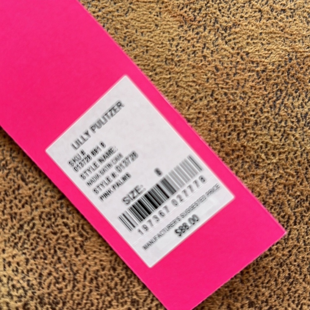 NWT Lilly Pulitzer Pink Palms Women's dressy blouse tank Top. Size 8 - Picture 5 of 10